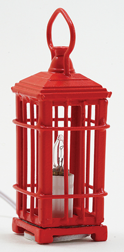 Dollhouse miniature RED LANTERN, 12V